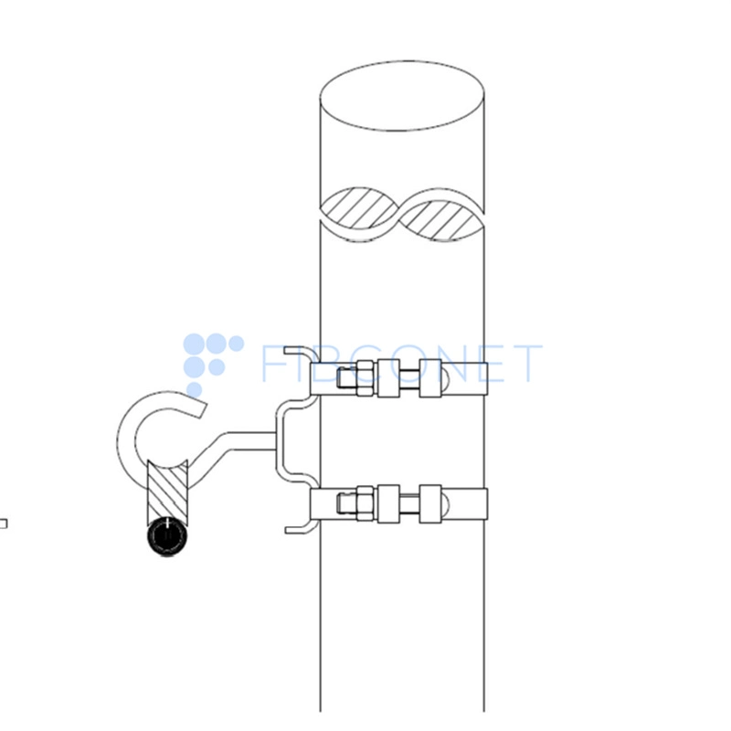 Fiber Optic Accessories Down Lead Clip Stainless Steel Hose Clamp